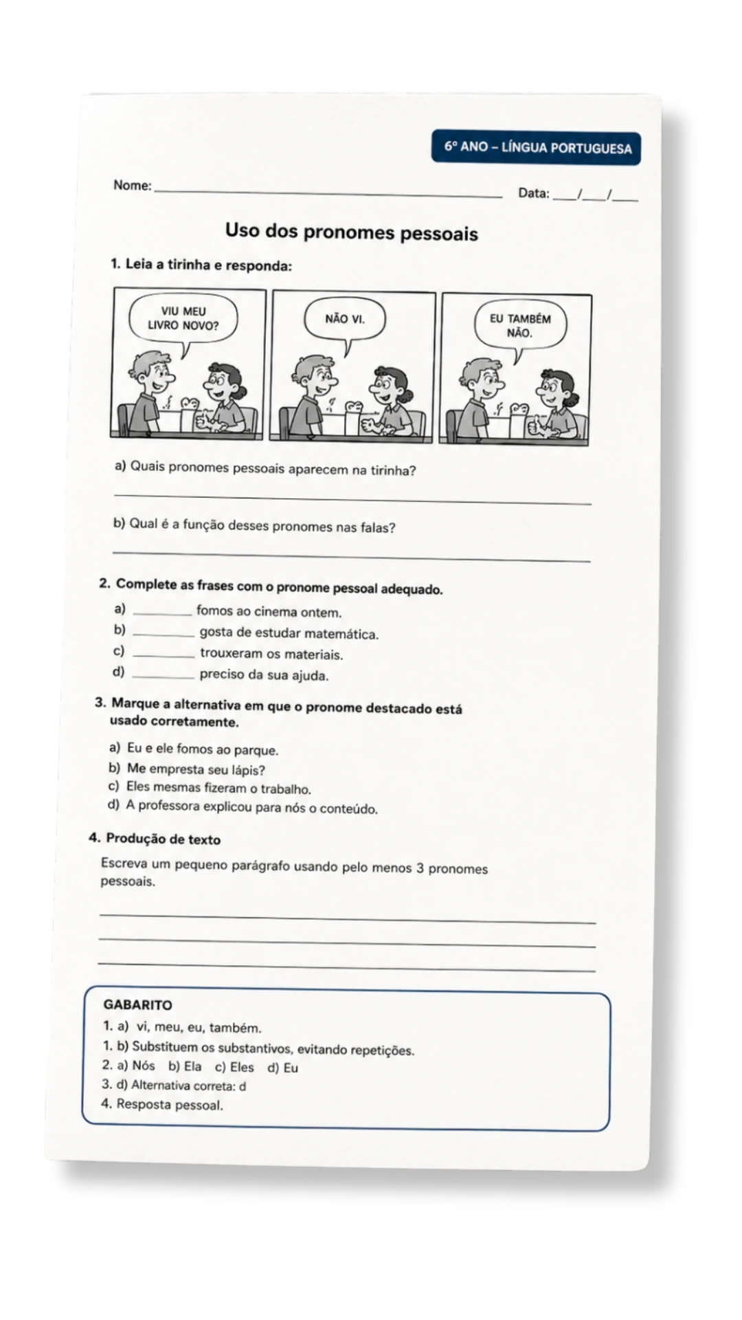 Atividade pronta para imprimir do ProntoProfe