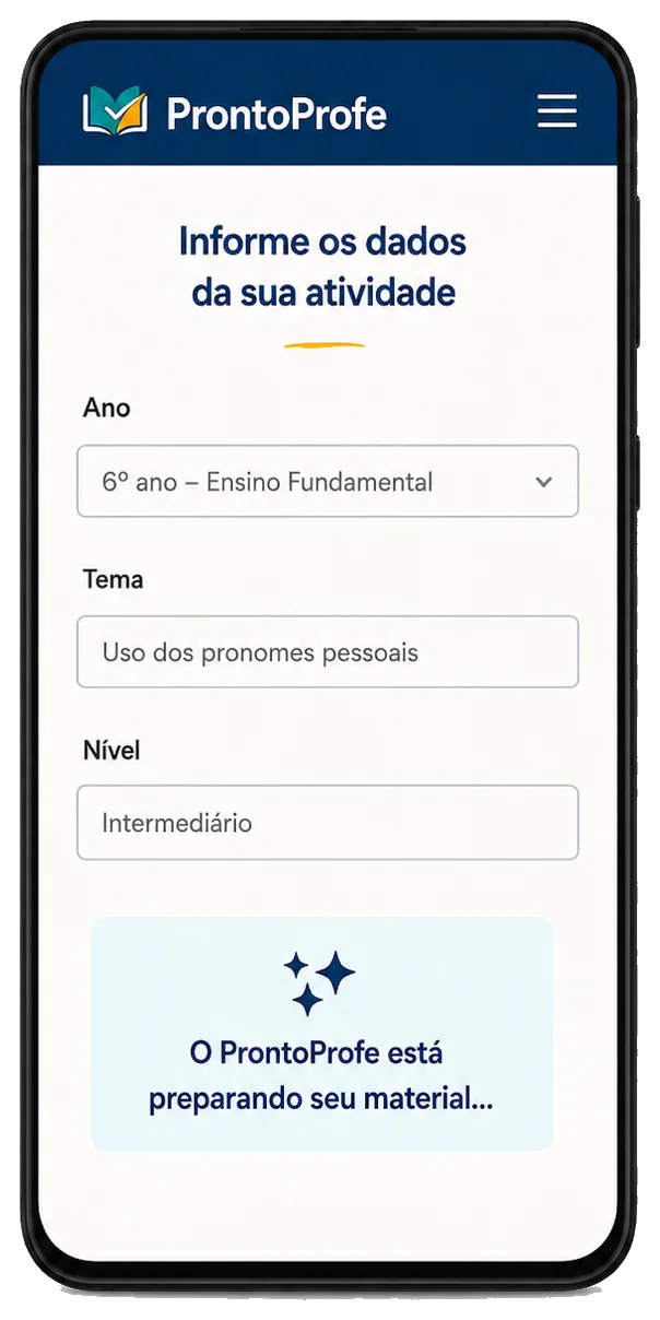 Formulário simples para informar dados da atividade