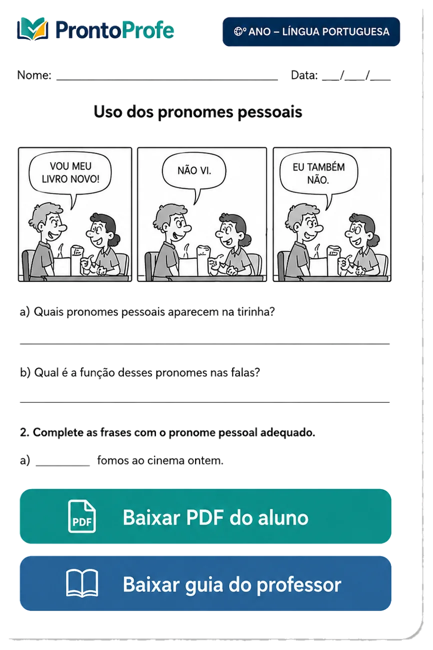 Tela de resultado com material para revisar e imprimir